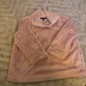 Light mauvish cowl neck 3/4 sleeve